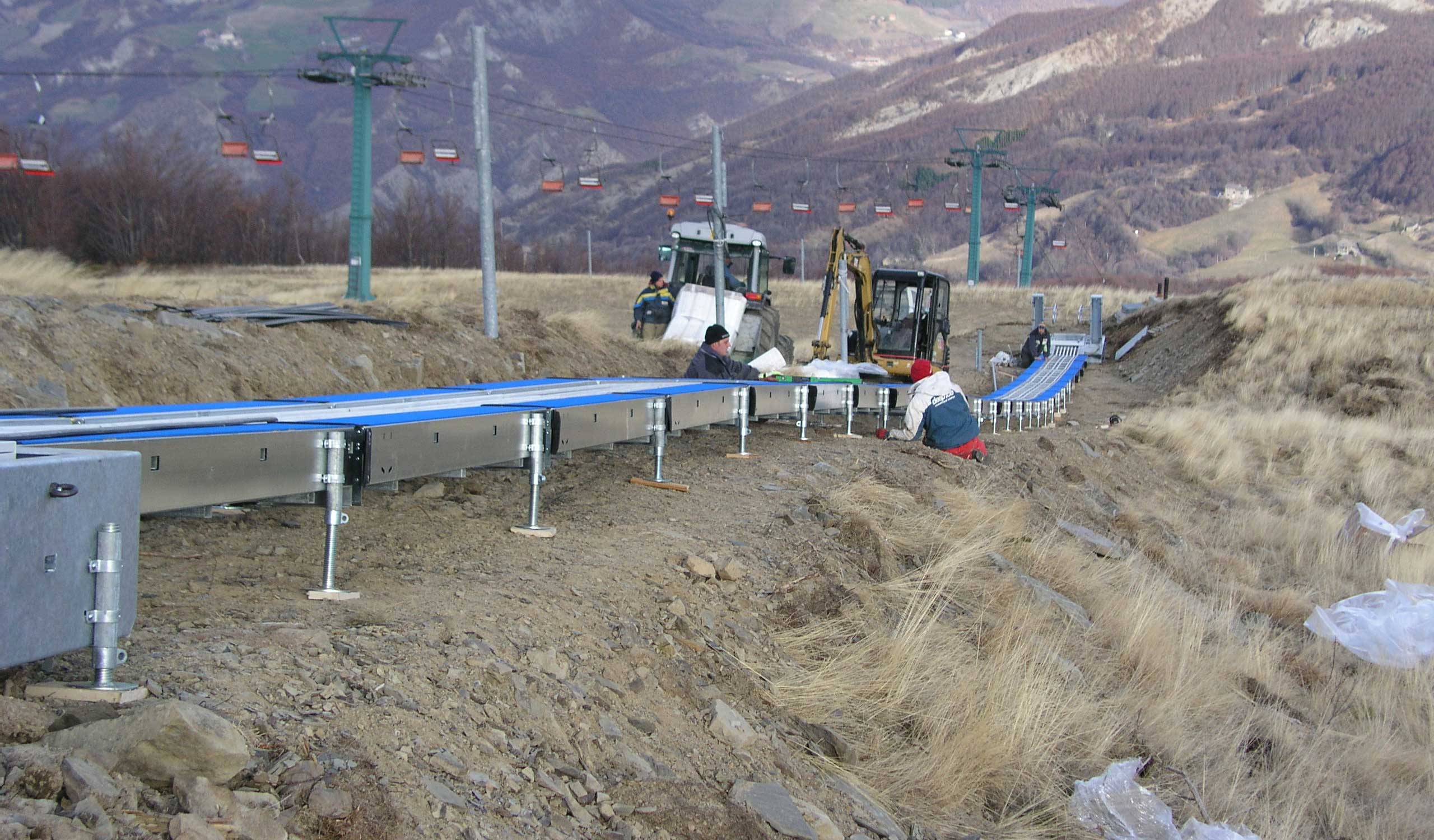 Conveyor Belt for Skiers